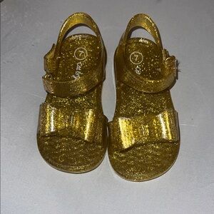 Cat & Jack Gold Glitter Kids Sandals